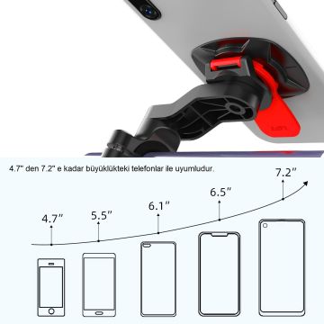 QRD Twist Lock Kolay Montaj Bisiket/Scooter/Motosiklet Gidon Telefon Tutucu