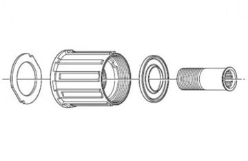 Shimano FH-M590/M595/M615/M6000/WH-MT35 Arka Göbek Filibir Gövde Y3SW98050