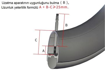 QRD RA108 80mm Sibop Uzatma Aparatı 2li Paket Siyah