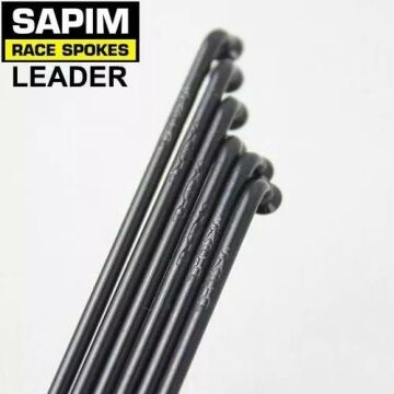Sapim Leader 2mm Paslanmaz Çelik Jant Teli + 14mm Pirinç Nipel Siyah