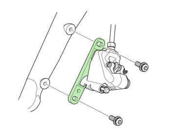 Shimano BR-RS505 140-160mm Yol Bisikleti Flat Mount Post Kaliper Adaptörü