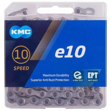Kmc e10 EPT E-Bike Tech 138L 10 Vites Uyumlu Zincir Gümüş