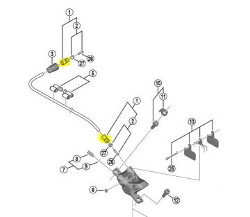 QRD Shimano BH59 Hidrolik Hortum Kaliper/Fren Kolu Bağlantı Civatası 2li Paket