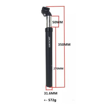 Zoom 31.6x350mm Amortisörlü Sele Borusu