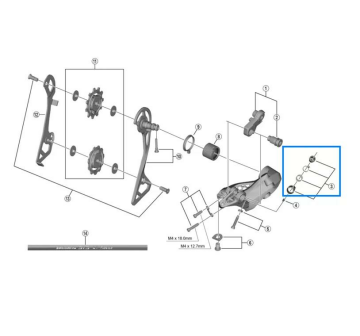 Shimano Ultegra RD-R8000 Arka Aktarıcı Tel Gerginlik Ayar Ünitesi Y3E998030