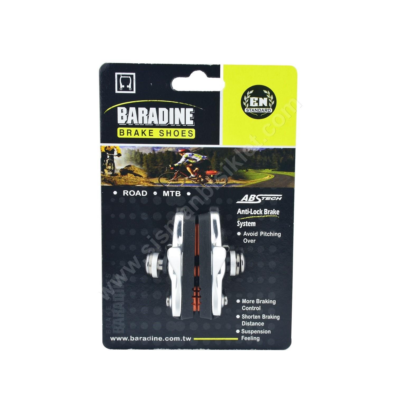 Baradine ABS-01RC Yol Bisiklet Pabuç Seti Gümüş