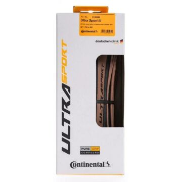 Continental 700x28 Ultra Sport 3 Yol Bisiklet Dış Lastiği Katlanır Siyah-Kahverengi 0150680