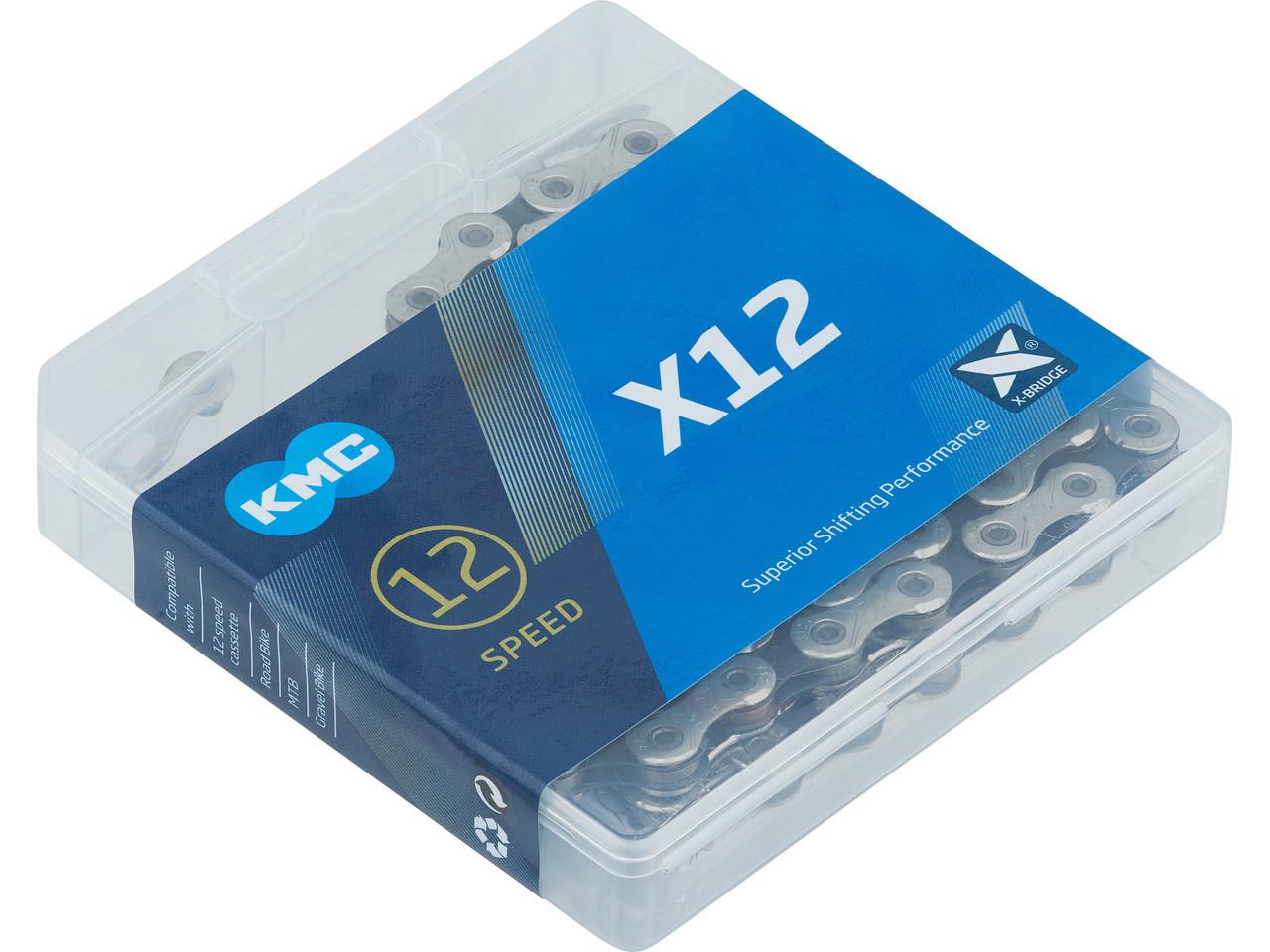 Kmc X12 126L 12li Zincir + CL552 Powerlink Gümüş-Siyah