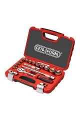 CETAFORM C20-18PH2 18 Parça 1/2” 6 Köşe Lokma Takımı (PLASTİK ÇANTA)