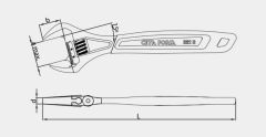 Ceta Form 250mm 10'' Kurbağacık Anahtar B21-250B Fosfat Kaplı PVC