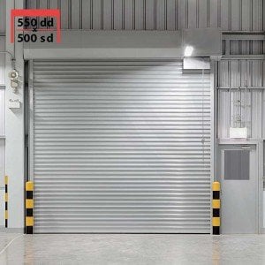 550x500cm 120lik 0,8mm Zincirli Motorlu Çelik Kepenk Seti