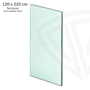 120x220cm Tek Kanat için 4+4 Lamine Cam
