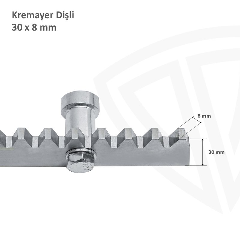 30x8mm Kremayer Dişli Çelik Vidalı (1mt)