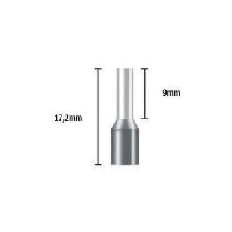 İzoleli Kablo Yüksüğü 4mm² - Kablo Yüksük E4009 500 Adet Gri