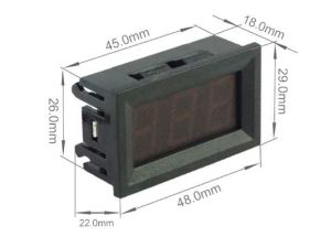 Voltmetre DC 0-30V Panel Tip Dijital Kırmızı 0.56 inch