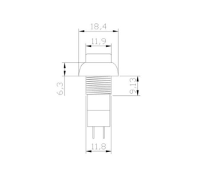 IC-186 Beyaz Plastik Yaylı Buton 12mm PBS-11B