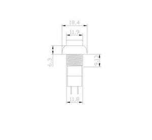 IC-186 Kırmızı Plastik Anahtarlı Buton 12mm PBS-11A