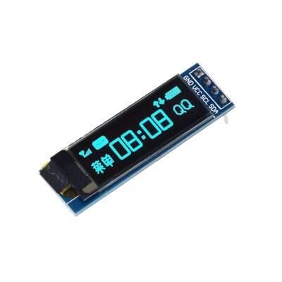 128x32 Oled Lcd Ekran 0.91 Inch SSD1306 (Arduino Uyumlu) Mavi