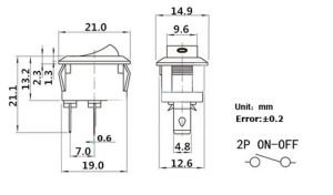 Anahtar 2 Pin (250V 6A)