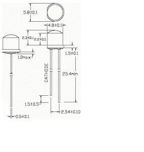 Led 4.8mm Mantar Mavi Şeffaf (10 Adet)