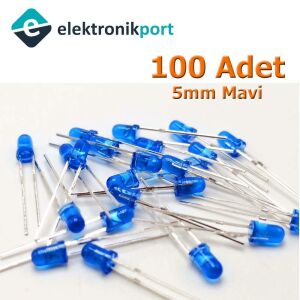 Led 5mm Mavi Difused 100 Adet