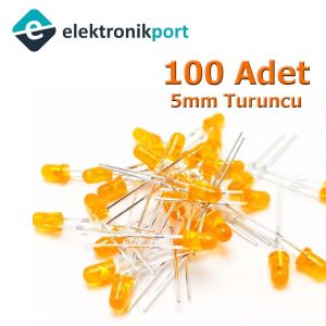Led 5mm Turuncu Difused 100 Adet