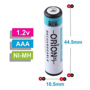 Orion 1.2V 650mAh Ni-Mh AAA Şarj Edilebilir İnce Kalem Pil Bulk