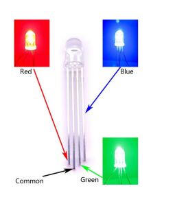 RGB Led 5mm Ortak Katot Common Cathode Katod