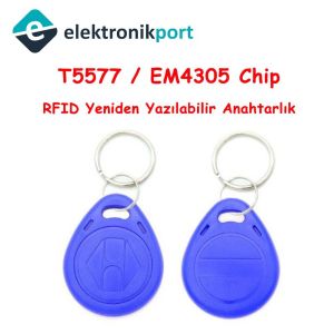 RFID Tekrar Yazılabilir Keyfob 125 Khz EM4305 T5577 Anahtarlık Göstergeç Writable Tag