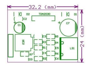 TDA2030A 18W Anfi Kiti 6‐12V  Ses Yükseltici Digital Amplifier Board
