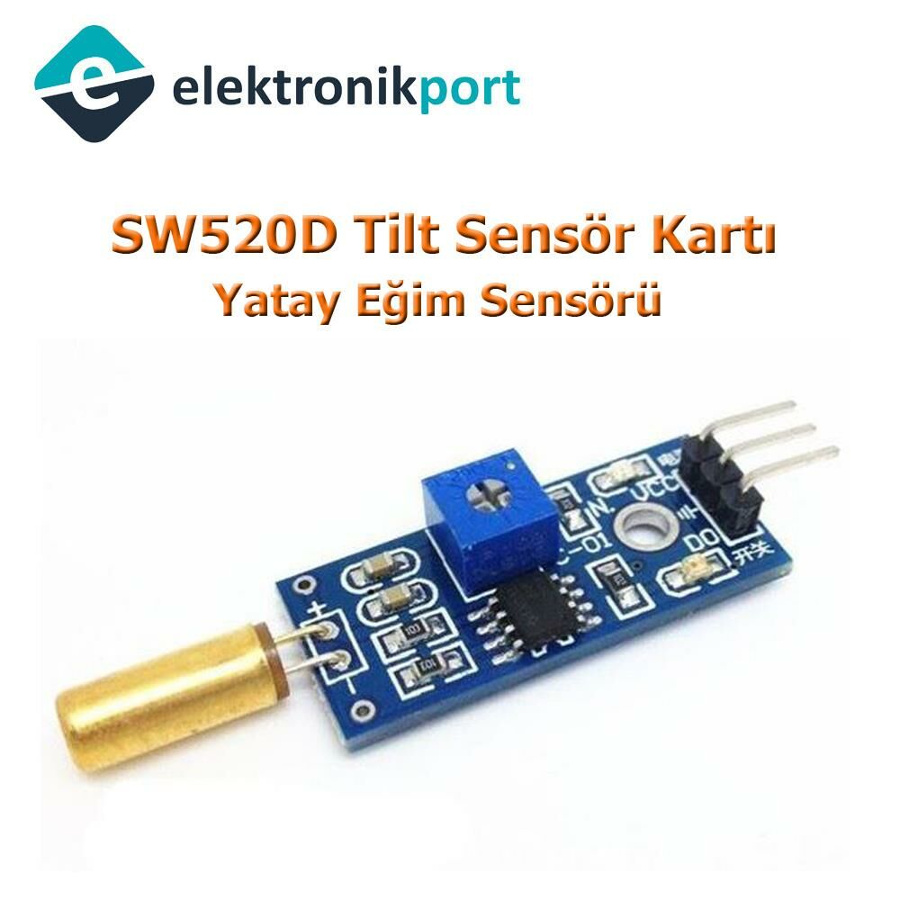 SW520D Tilt Sensör Kartı 3 Pin (Eğim Sensörü - Yatay)