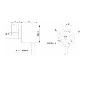 Artımlı Optik Döner Enkoder - 5-24V/DC 600 Darbe - (Rotary Encoder)