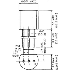 S8550 PNP BJT Transistör TO92