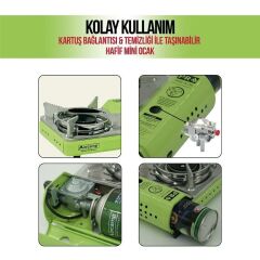Orcamp Mini Çantalı Kamp Ocağı Yeşil