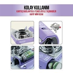 Orcamp Mini Çantalı Kamp Ocağı Mor