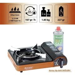 ORCAMP Tekli Portatif Kamp Ocak Gaz Stop Emniyetli TURUNCU