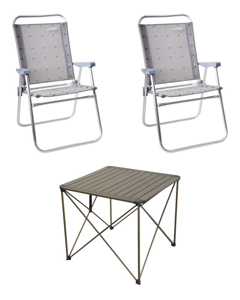 CAMPOUT BÜYÜK MASA + 2 PLAJ SANDALYE SET