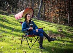 Gci Outdoor SunShade Comfort Pro Chair™ Güneşlikli Katlanır Plaj Sandalyesi Mavi