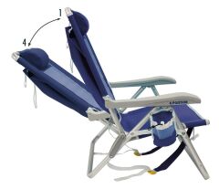 Gci Outdoor Backpack Beach Chair™ 4 Kademeli Katlanır Plaj Sandalyesi Deniz Mavisi