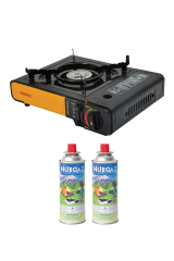 Nurgaz Ng 501 Tekli Portatif Siyah Ocak + 2 Adet Kartuş