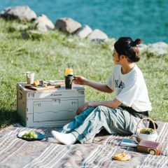 Naturehike Ling yue L Kapaklı Katlanır Saklama Kutusu [ Seyahat Organizatörü ] Light Beige Gray - 52 LT