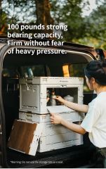 Naturehike Ling yue L Kapaklı Katlanır Saklama Kutusu [ Seyahat Organizatörü ] Light Beige Gray - 52 LT