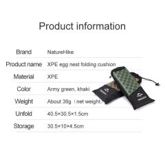 Naturehike XPE Katlanır Oturma Matı [Z Mat]