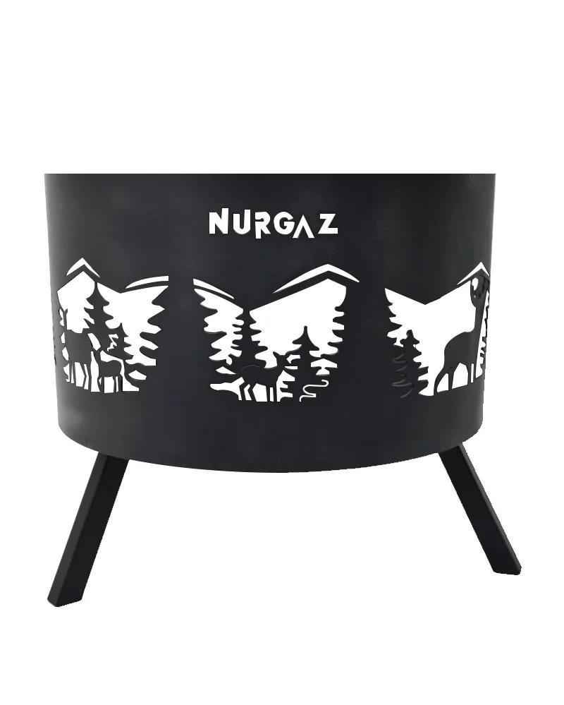 NURGAZ ORMAN ŞÖMİNESİ GEYİK DESEN