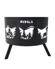 NURGAZ ORMAN ŞÖMİNESİ GEYİK DESEN