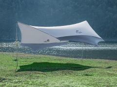 Naturehike Hexagon Sunrise Canopy 3.5x4 mt Tarp [Güneş ve Rüzgar Koruma Tentesi] Grey/Blue