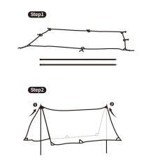 Naturehike Square Glamping 3x5 mt Tarp [Güneş ve Rüzgar Koruma Tentesi] Quicksand Gold/Light Coated Silver