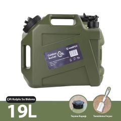 Madfox Galon Air PE Musluklu Su Bidonu 19 Litre GREEN