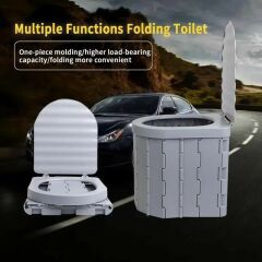 adfox Bi-Pot Katlanır Portatif Kamp Tuvaleti [WC] GRİ