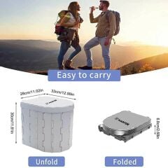 adfox Bi-Pot Katlanır Portatif Kamp Tuvaleti [WC] GRİ